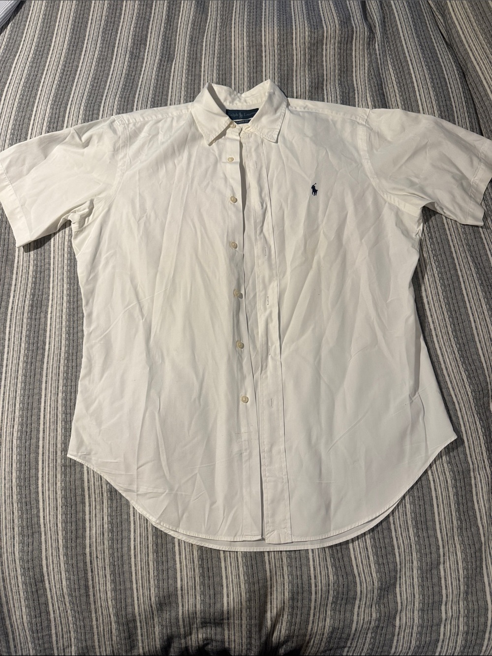 Men’s White Short Sleeve Ralph Lauren button down (M)